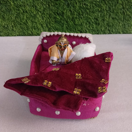 Shyam Diwane Laddu Gopal fancy wooden janmastmi bed